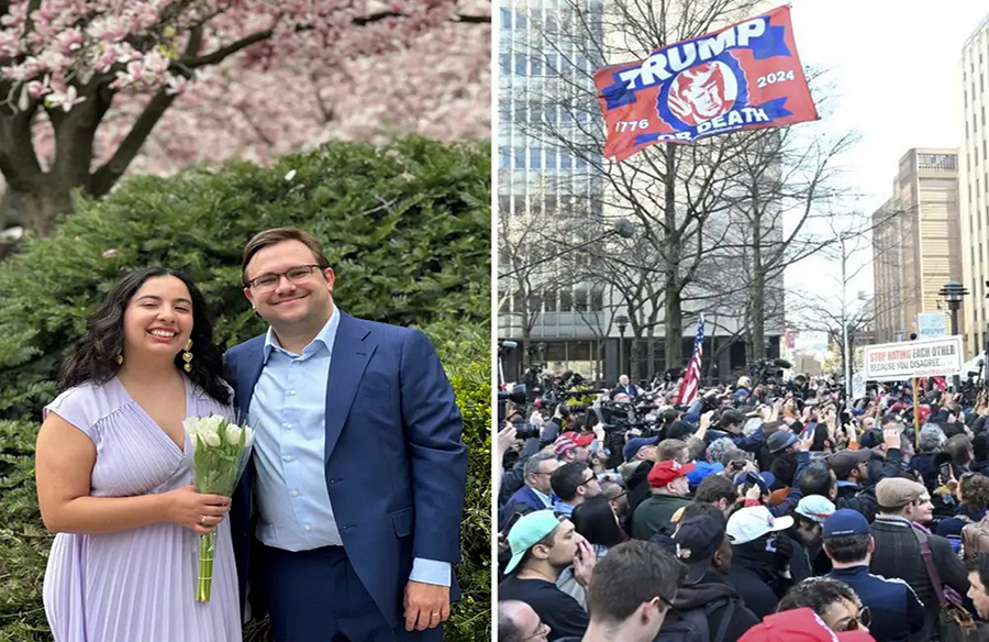 Unforeseen Nuptials: Couple’s Courthouse Wedding Coincides with Trump’s Arraignment